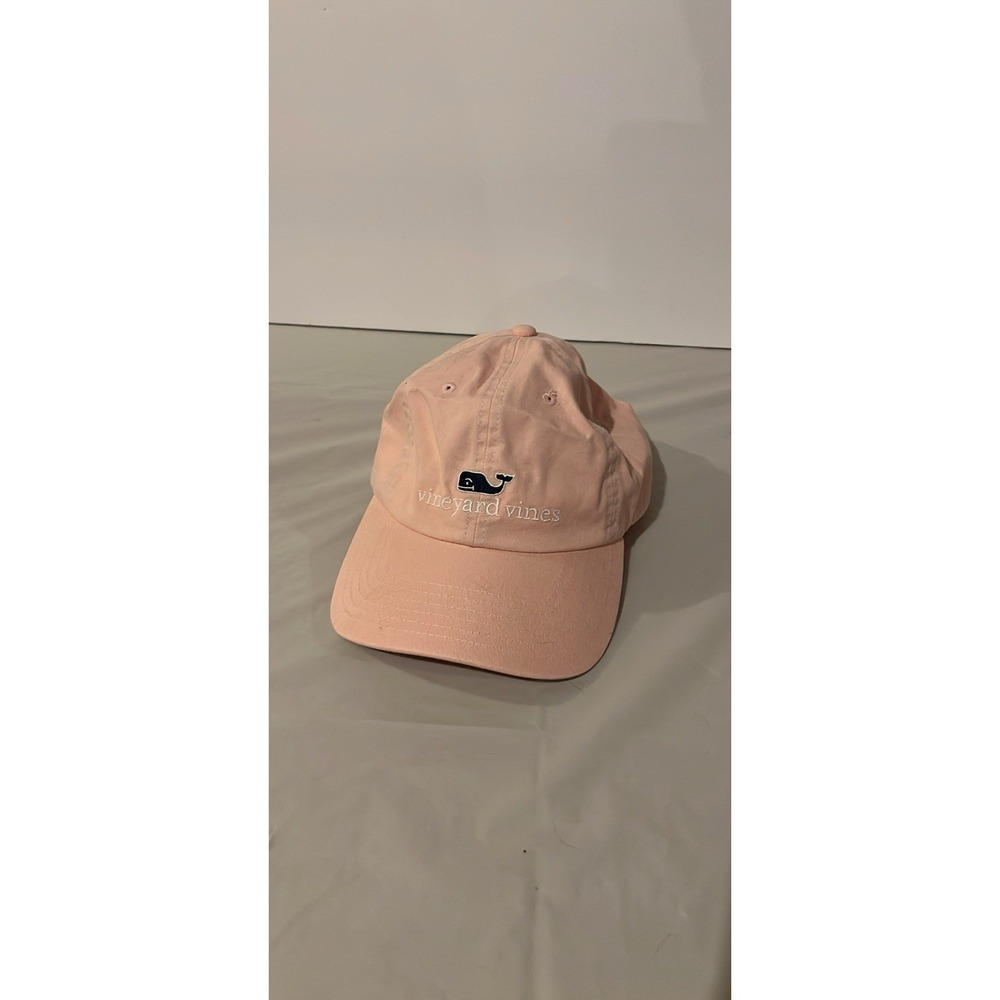 Vineyard Vines Baseball Hat Cap Blue Whale Logo Pink Strapback Adjustable Hat